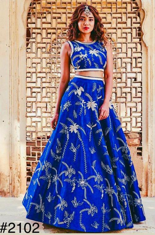 Bollywood Designer Blue Lehenga 2102 Price - 1315