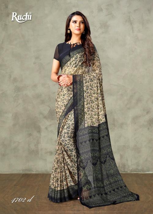 Ruchi Saree Super Kesar Chiffon 4702 D Price - 460