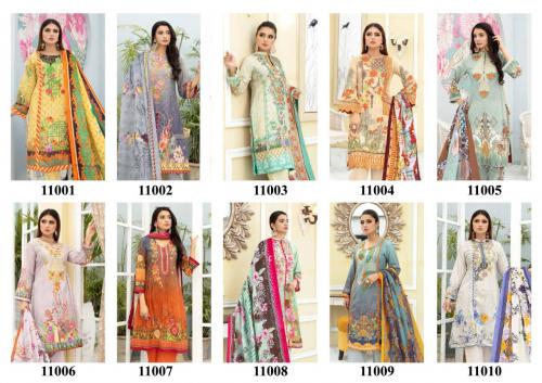 Iris Vol-11 Karachi Cotton 11001-11010 Price - 4490