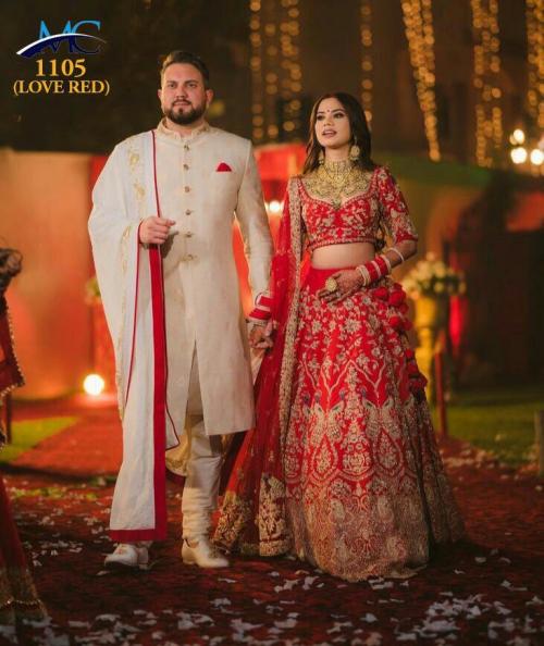 MC 1105 Love Red Color Wedding Lehenga	Choli Price - 4399