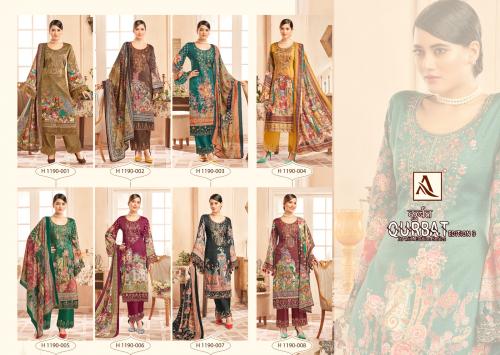 Alok Suit Qurbat Edition 1190-001 to 1190-008 Price - 7000