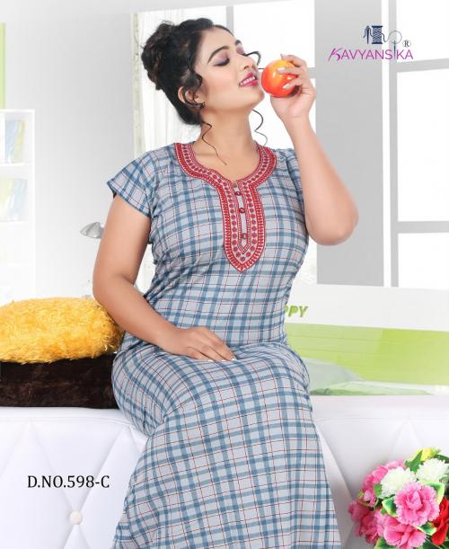 Kavyansika Hosiery Nighty 598 C Price - Xl-440, Xxl-460