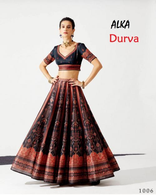 Alka Durva 1006 Price - Un Stitched=2085 ,Ready Made =2285