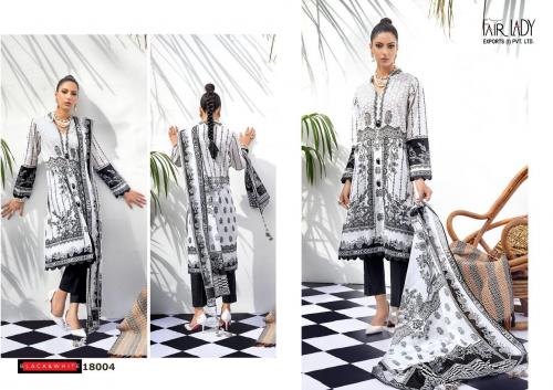 Fair Lady Black & White 18004 Price - Chiffon Dup-749, Cotton Lawn Dup-799	