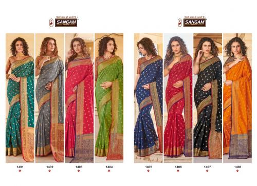 Sangam Saree Morpankh 1401-1408 Price - 8680