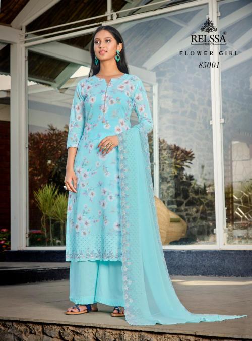 Relssa Fabrics Flower Girl 85001 Price - 1800