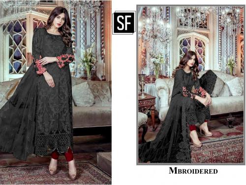 SF Mbroidered Black Salwar Suits 