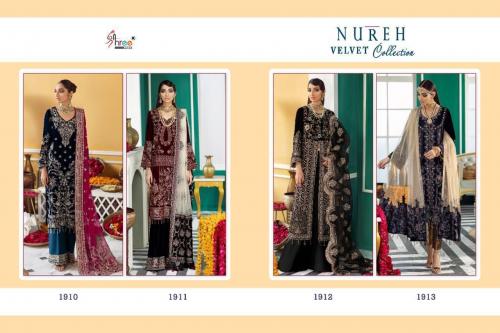Shree Fab Nureh Velvet Collection 1910-1913 Price - 5596