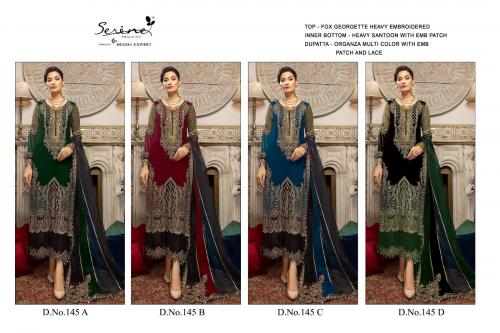 Serine Pakistani Suit S-145 Colors  Price - 5996