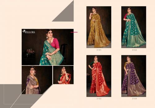 Vellora Saree Kara Silk 3101-3104 Price - Full Set-2780, Single- 3300