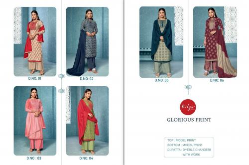 LT Fabric Nitya Glorious Print 01-06 Price - 6300