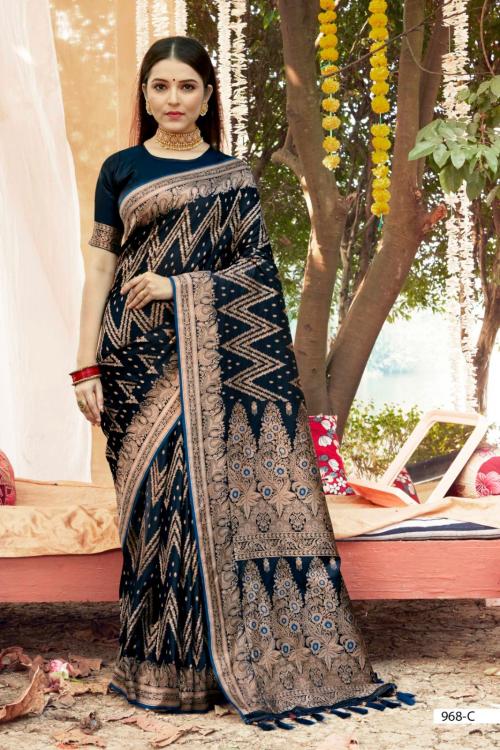 B Fine Saree Satin 968-C Price - 1700