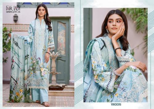 Fair Lady Baroque Luxury Lawn Collection 19005 Price - Chiffon Dup-649 , Cotton Dup-671	