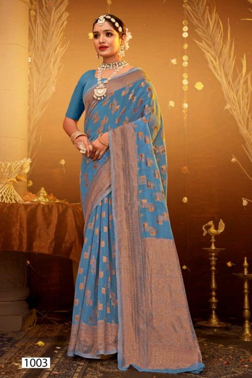 SAROJ SAREE ATLANTIC COTTON VOL-3 1003 Price - 395