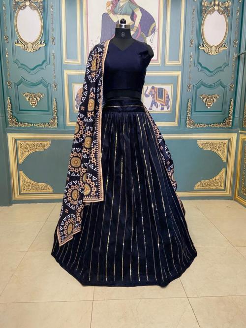Bollywood Blue Oxford Designer Lehenga Choli 101 Price - 1450