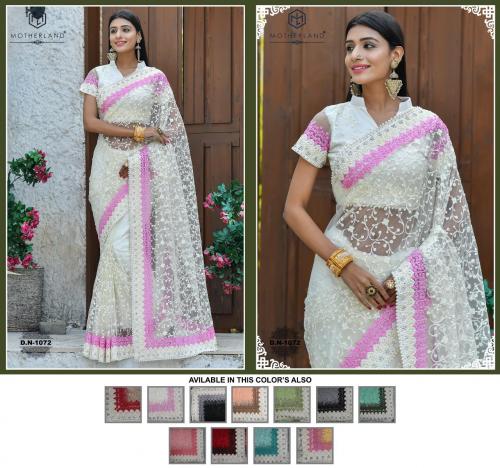 Motherland Net Designer Wedding Saree 1072 Price - 4275