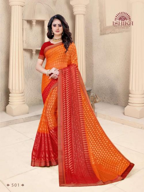 Ishika Sarees Varnika Brasso 501-506 Series 