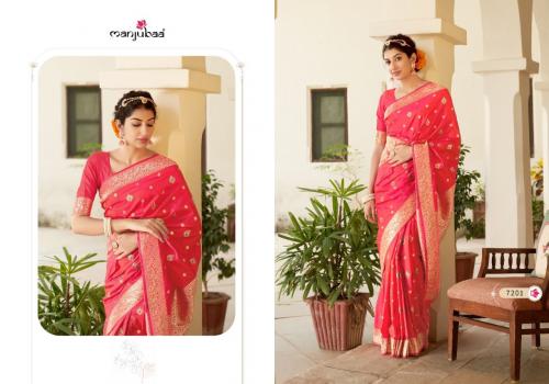 Manjubaa Saree Manjaree Silk 7201-7208 Series 