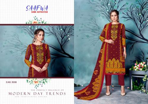 Madhav Fashion Saafwa Lawn Collection 5008 Price - 420