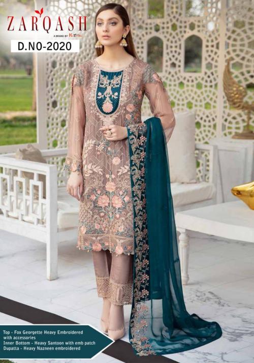 Khayyira Suits Zarqash Ramsha Luxury Chiffon Collection 2020 Price - 1200