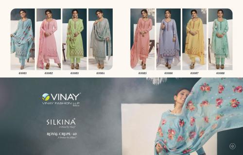 Vinay Fashion Silkina Royal Crepe 61081-61088 Price - 11840