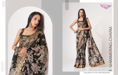 Zeel Clothing Floral Saree 1103 Price - 1700