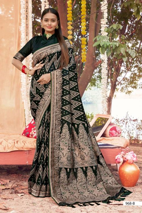 B Fine Saree Satin 968-B Price - 1700
