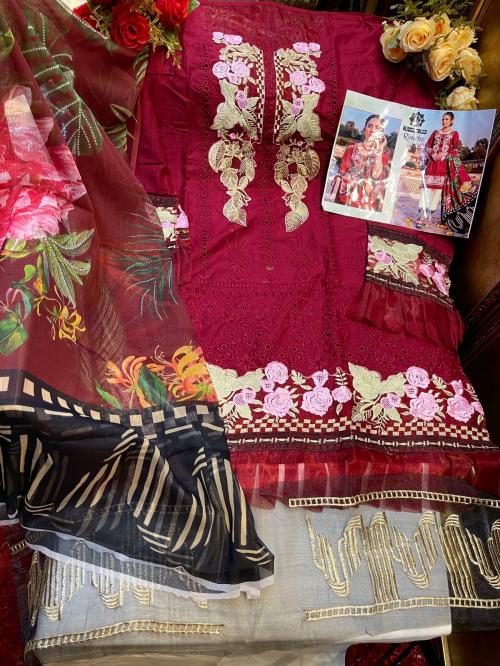 Tawakkal Fab Rouche Maroon  Price - 1250