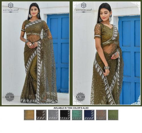 Motherland Net Designer Wedding Saree 1069 Price - 3310