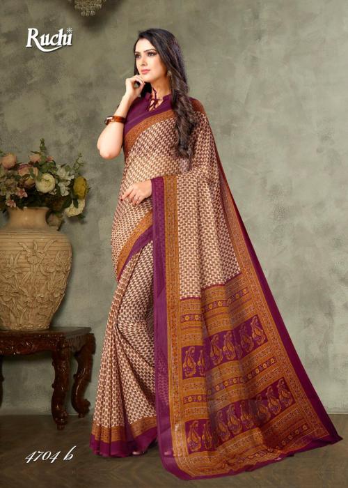Ruchi Saree Super Kesar Chiffon 4704 B Price - 460
