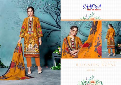 Madhav Fashion Saafwa Lawn Collection 5001-5010 Series