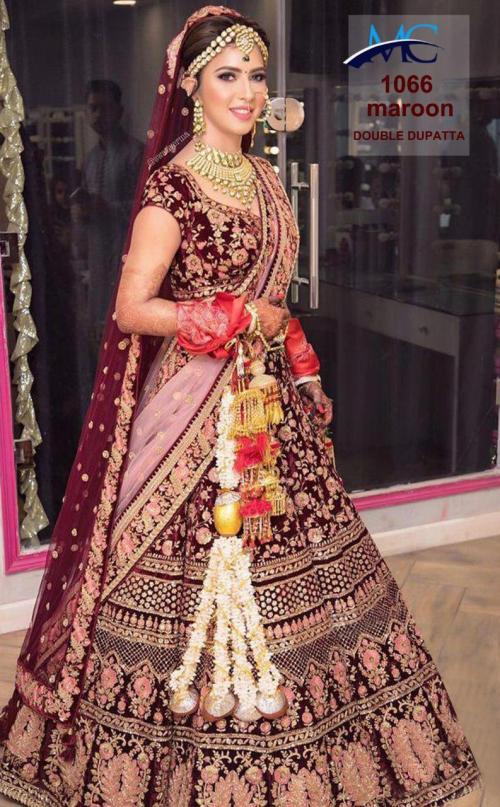 Maroon bridal Lehenga – Ricco India