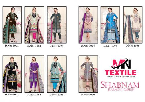 Nafisa Cotton Shabnam Karachi Queen 1001-1010 Price - 3600