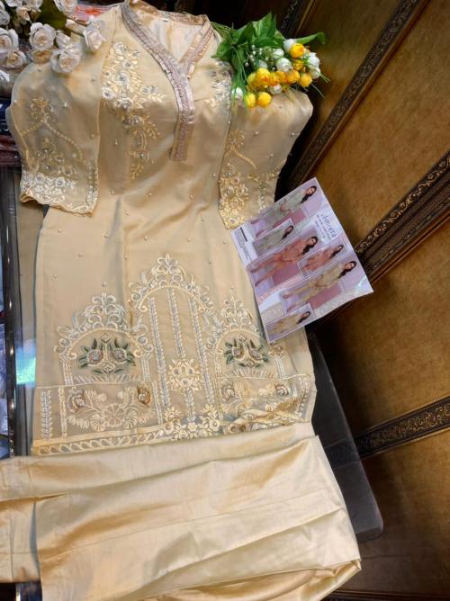 Al Meera Luxury Pret Collection 1116 Dusty Peach Price - 1150