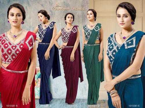 Aamoha Trendz Ready To Wear Designer Saree 1015581 Colors  Price - 12425