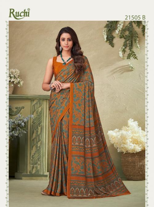 TRUMP CARD BY KESARI NANDAN SAREES 84171 TO 84180 SERIES BEAUTIFUL FANCY  COLORFUL STYLISH PARTY WEAR & OCCASIONAL WEAR GEORGETTE PRINTED SAREES AT  WHOLESALE PRICE