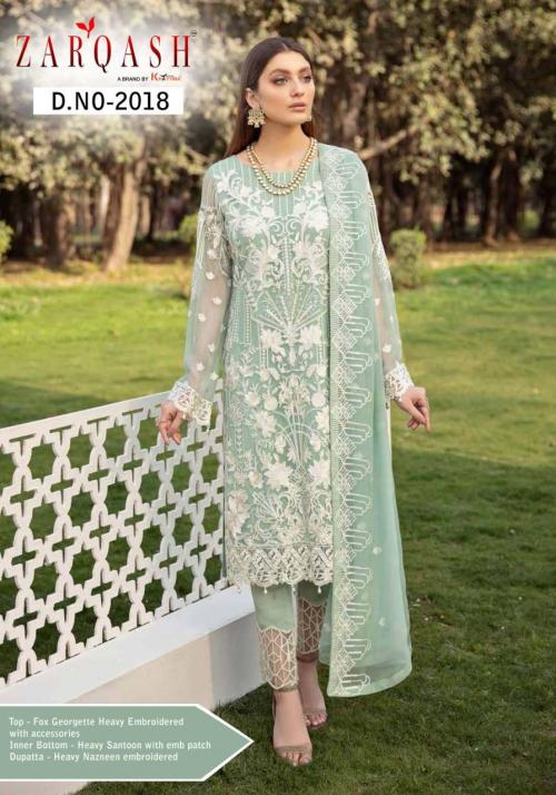 Khayyira Suits Zarqash Ramsha Luxury Chiffon Collection 2018 Price - 1200