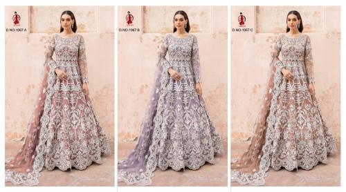KB Series Boutique Collection Bridal Anarkali Gown KB-1067 Colors  Price - 12585