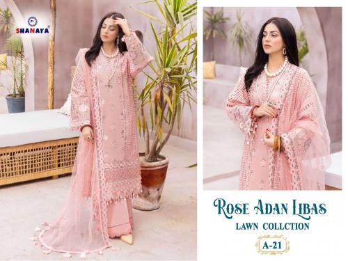 Shanaya Fashion Rose Adan Libas Lawn Collection A-21 to A-24 Series
