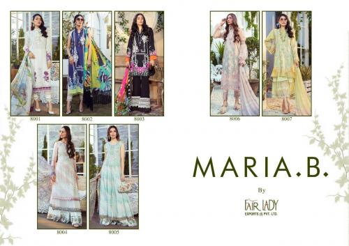 Fair Lady Exports Maria B Mprint 8001-8007 Price - 5243/- LAWN DUPATTA,5070/- CHIFFON DUPATTA	