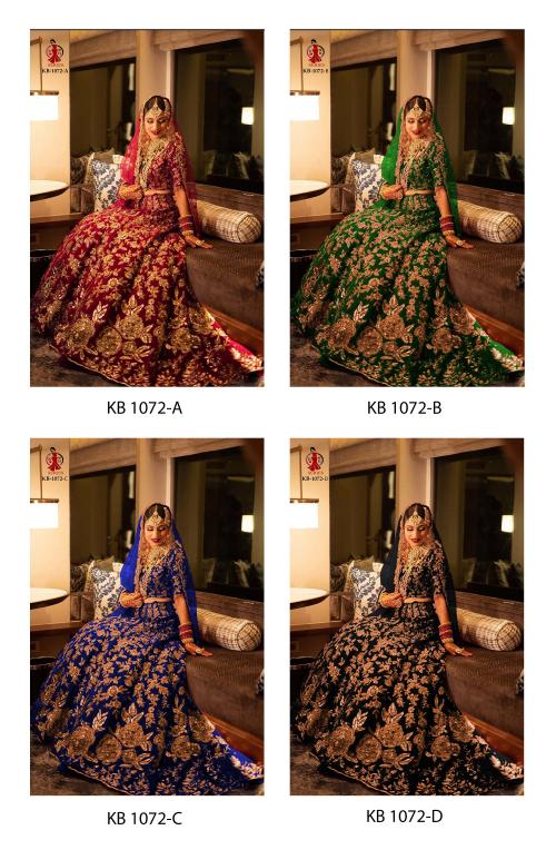 KB SERIES BOUTIQUE COLLECTION BRIDAL LEHENGA KB-1072-A TO 1072-D Price - 16780
