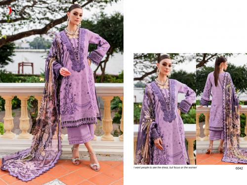 DEEPSY SUITS FIRDOUS QUEEN'S COURT - 7 6042 Price - CHIFFON DUP - 600, COTTON DUP - 649