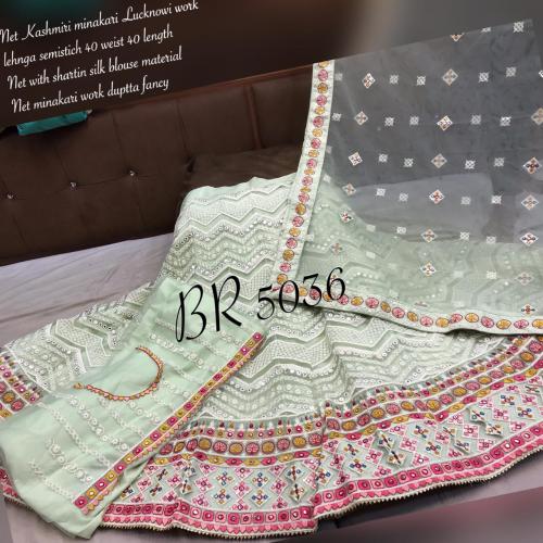 BR Beautiful Designer Work Lehenga 5036-Green  Price - 4990