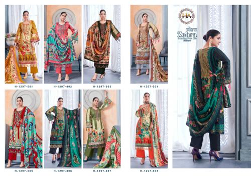 Harshit Fashion Zohra Edition 1297-001 to 1297-008 Price - 5160