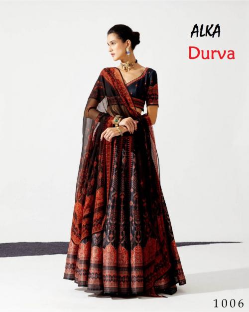 Alka Durva 1006 Price - Un Stitched=2085 ,Ready Made =2285