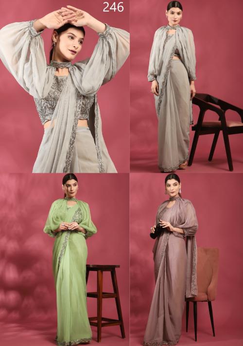 Aamoha Trendz Ready To Wear Designer Saree 246 Colors  Price - 8985