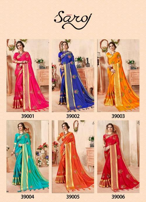 Saroj Saree Kadmbari 39001-39006 Price - 5850