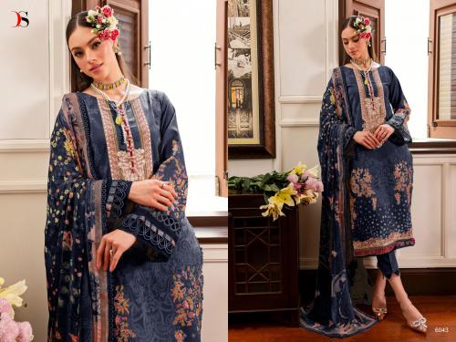 DEEPSY SUITS FIRDOUS QUEEN'S COURT - 7 6043 Price - CHIFFON DUP - 600, COTTON DUP - 649