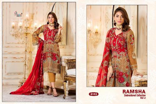 Shree Fabs Ramsha Embroidered Collection 8153