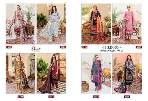 Shree Fab Firdous Winter Collection 3322-3329 Price - 5992